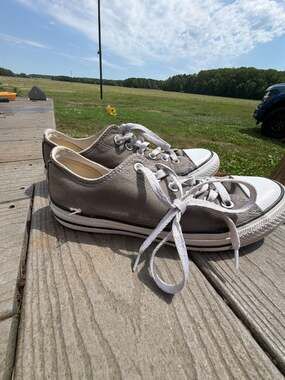 Converse All Star Low Top Sneakers Gray Size 6